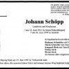 Schoepp Johann 1911-1997 Todesanzeige